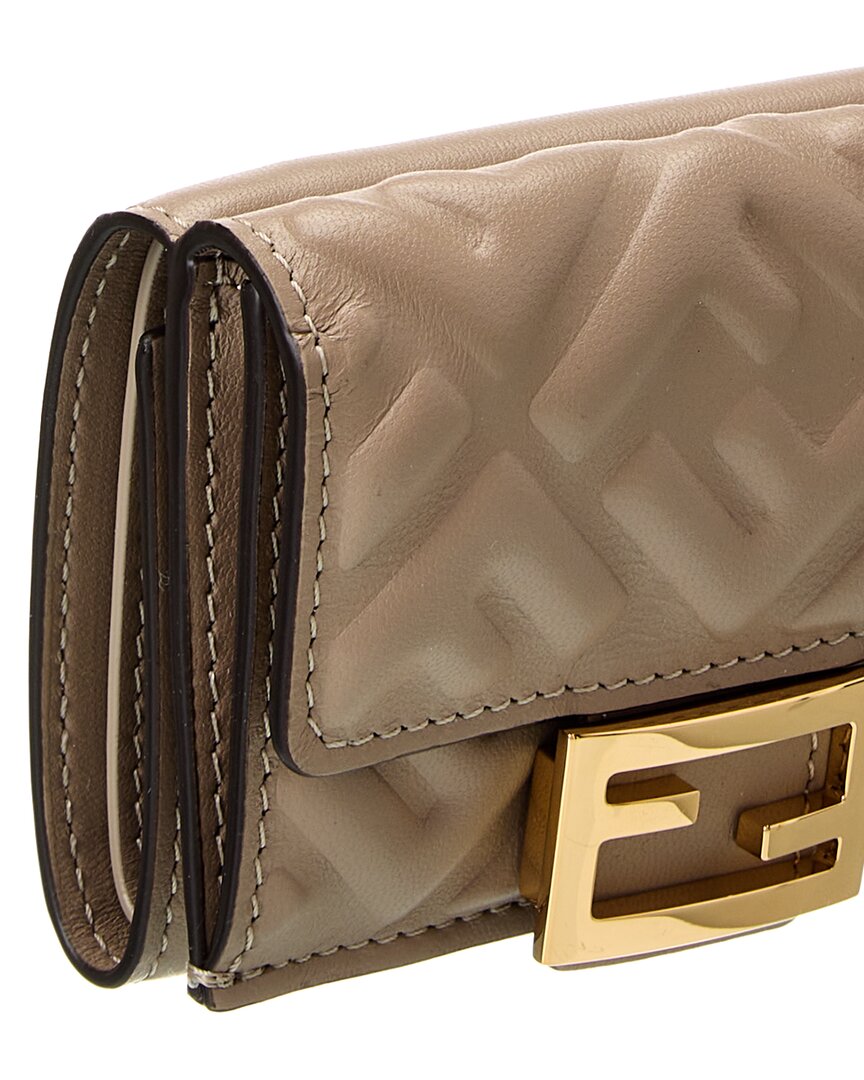 Fendi Micro Trifold Leather Wallet