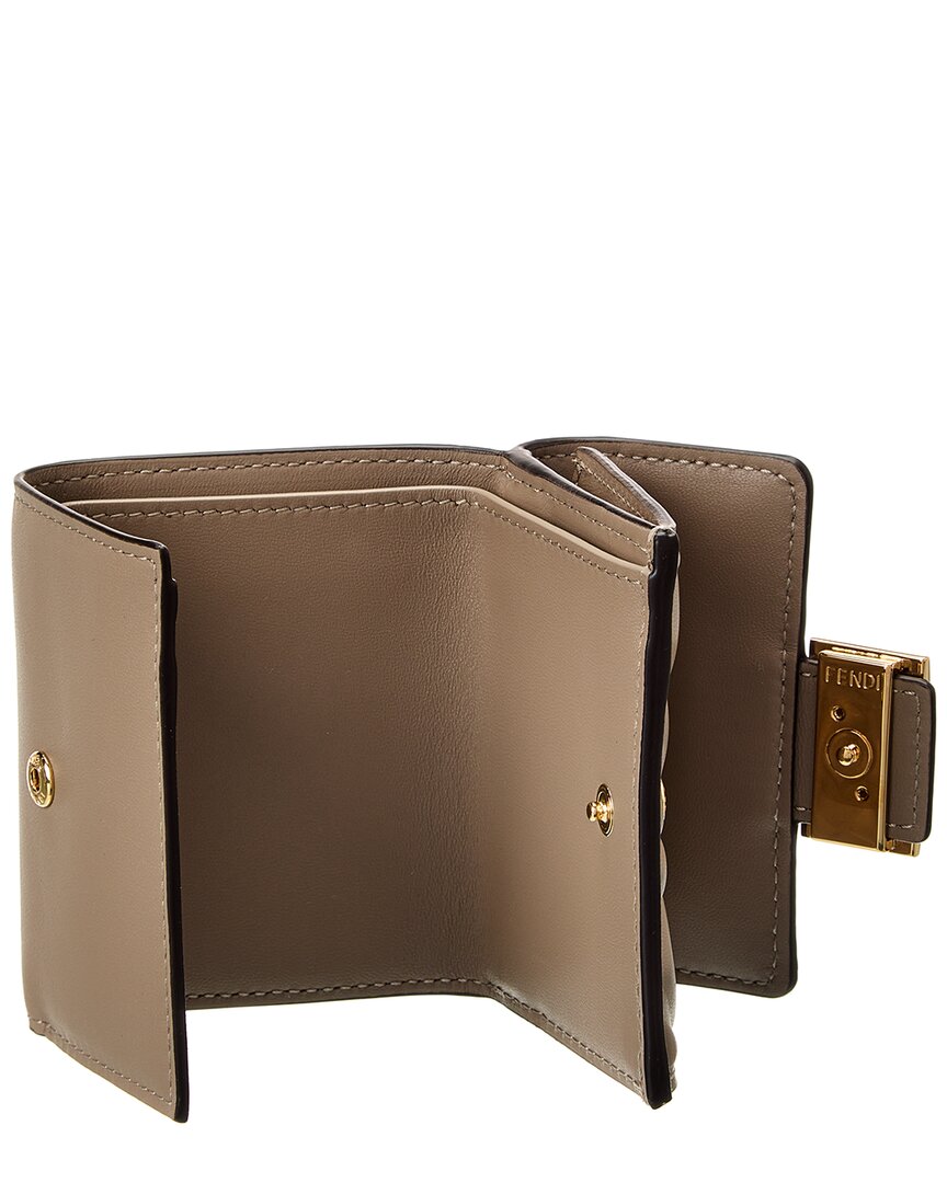 Fendi Micro Trifold Leather Wallet