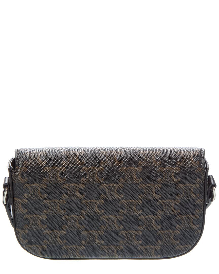 Celine Small Triomphe Canvas & Leather Crossbody