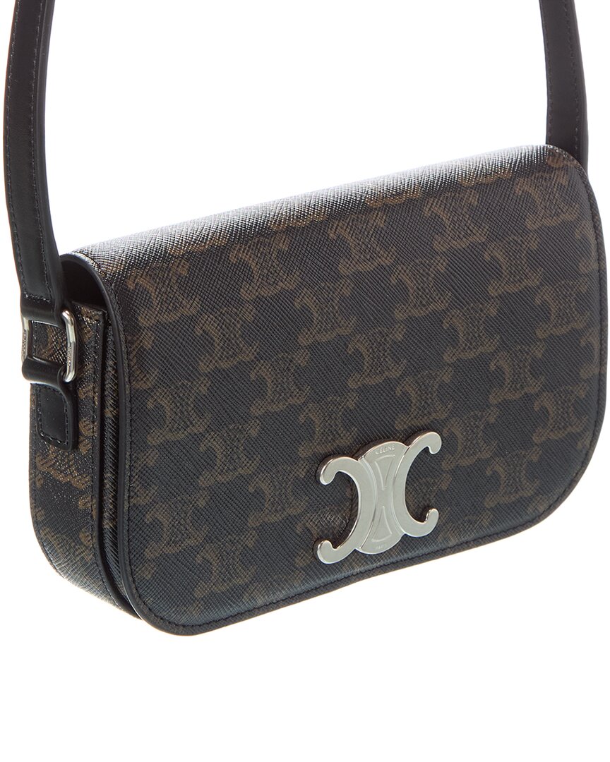 Celine Small Triomphe Canvas & Leather Crossbody