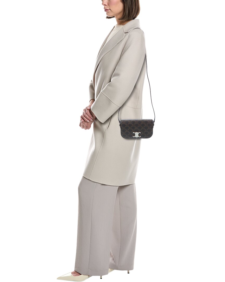Celine Small Triomphe Canvas & Leather Crossbody