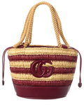 Gucci Gg Mini Leather-Trim Bucket Bag