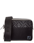 Fendi Squared Ff & Leather Camera Case Organizer