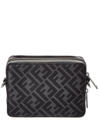 Fendi Squared Ff & Leather Camera Case Organizer