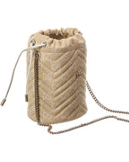 Gucci Gg Marmont Small Gg Canvas Bucket Bag