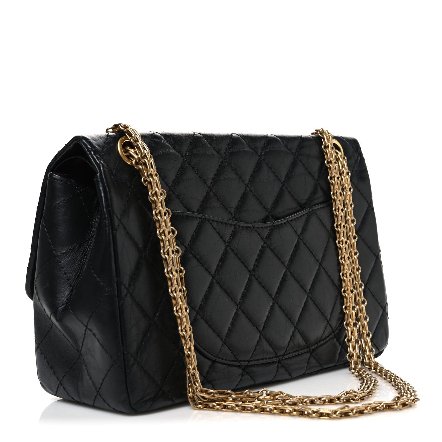 Aged Calfskin Quilted 2.55 Reissue 226 Flap Black