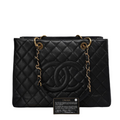 Chanel Medium Grand Shopping Tote Black GST Bag in caviar Leather with Gold Hardware from 2013