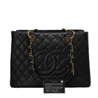Chanel Medium Grand Shopping Tote Black GST Bag in caviar Leather with Gold Hardware from 2013