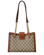 Gucci Padlock Small Gg Supreme Canvas & Leather Shoulder Bag