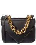 Bottega Veneta Mount Leather Shoulder Bag (Authentic Pre-Owned) Black ONE SIZE