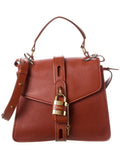 Chloé Aby Day Medium Leather Shoulder Bag (Authentic Pre-Owned) Brown ONE SIZE