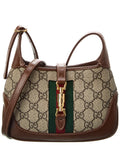 Gucci Jackie 1961 Mini Gg Supreme Canvas & Leather Shoulder Bag, Brown