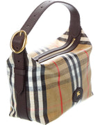 Burberry Highlands Mini Leather-Trim Duffel Bag