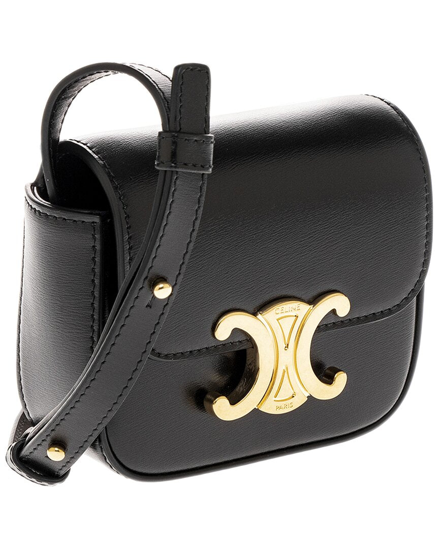 Celine Triomphe Leather Shoulder Bag