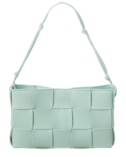Bottega Veneta Cassette Mini Intreccio Leather Shoulder Bag