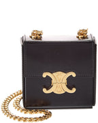 Celine Box Triomphe Mini Leather Crossbody (Authentic Pre-Loved)