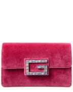 Gucci Square G Velvet Shoulder Bag (Authentic Pre-Loved)