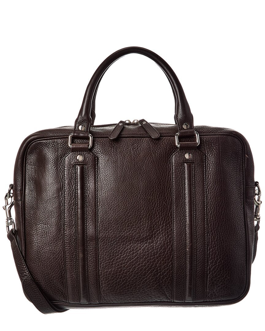 Gucci Brown Leather Boston Medium (Authentic Pre-Loved)