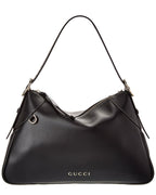 Gucci Gg Emblem Large Leather Shoulder Bag