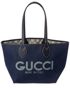 Gucci Totissima Small Reversible Denim & Leather Tote