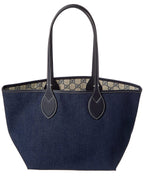 Gucci Totissima Small Reversible Denim & Leather Tote