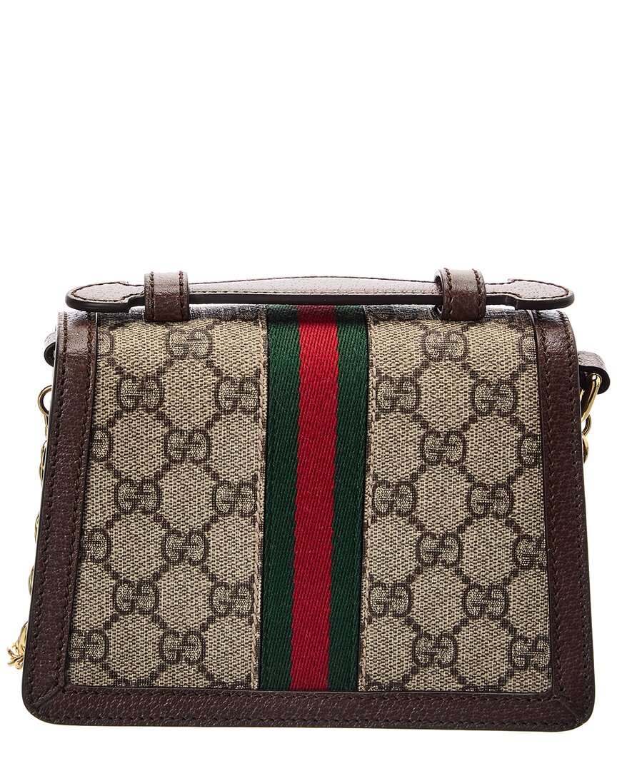 Gucci Ophidia Mini Gg Supreme Canvas & Leather Shoulder Bag