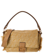 Fendi Mamma Baguette Medium Ff Jacquard Shoulder Bag