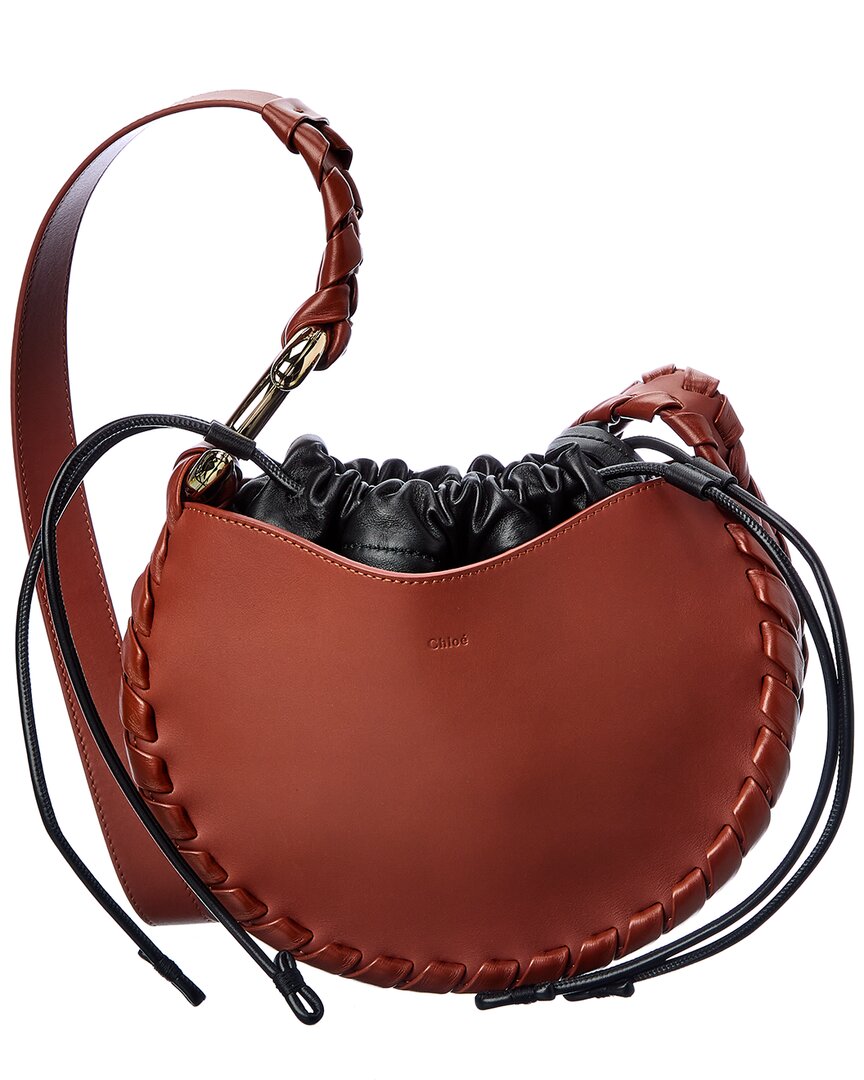 Chloé Mate Small Leather Hobo Bag Brown Multi ONE SIZE