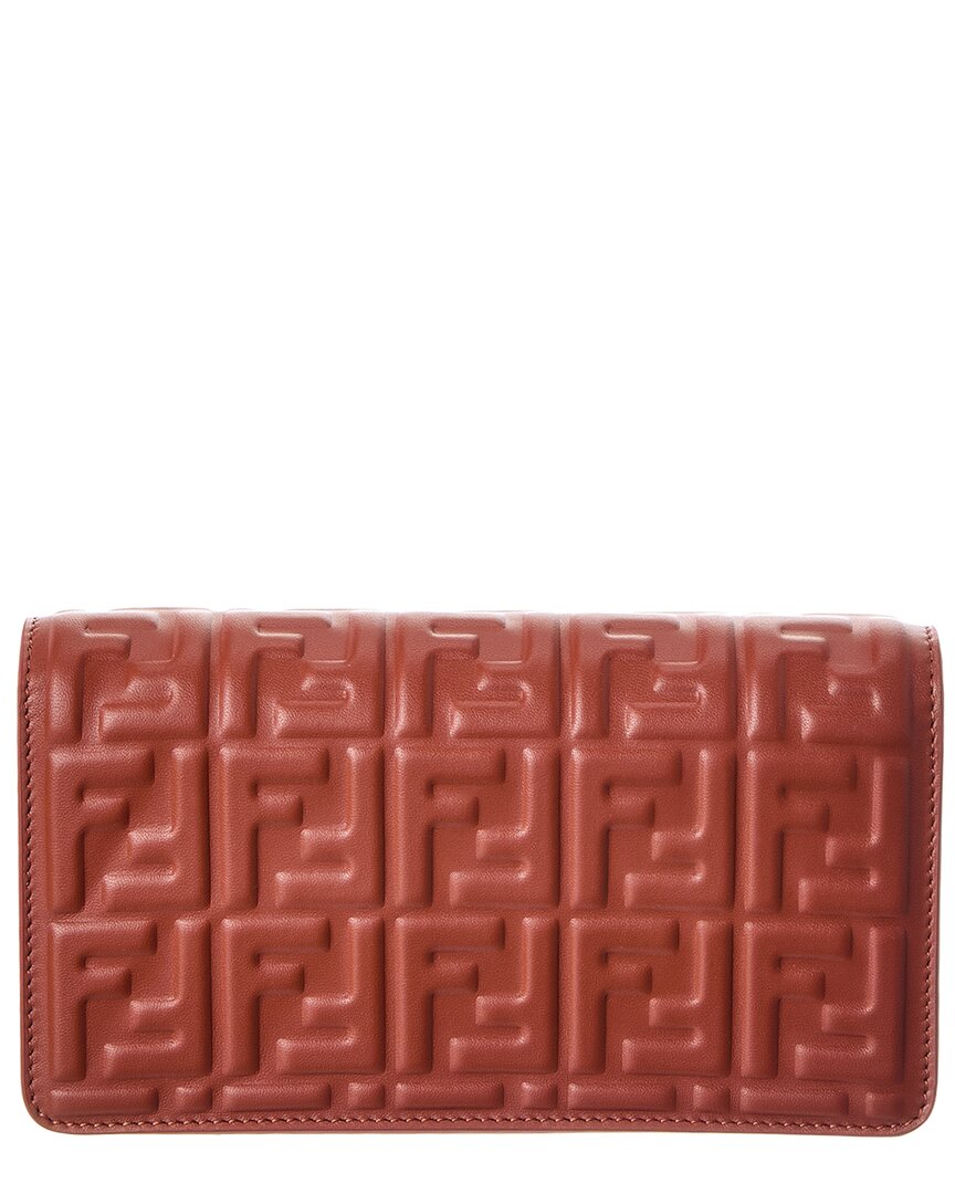 Fendi Baguette Ff Leather Wallet On Chain