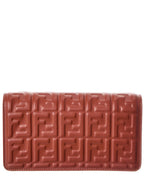 Fendi Baguette Ff Leather Wallet On Chain