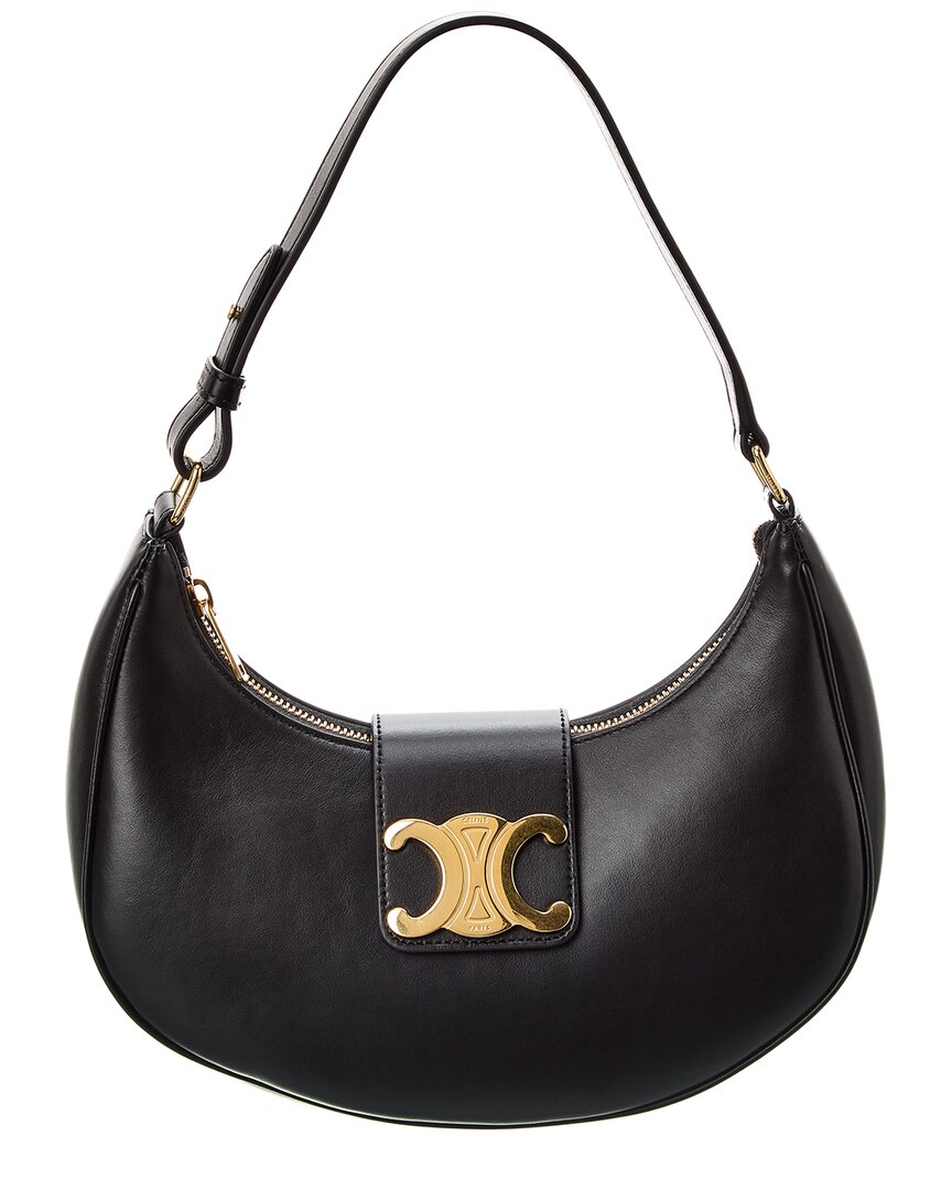 Celine Ava Triomphe Medium Leather Shoulder Bag