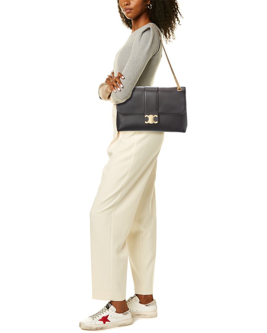 Celine Victoire Large Leather Shoulder Bag