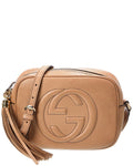 Gucci Camelia Pebbled Calfskin Leather Small Soho Disco Bag (Authentic