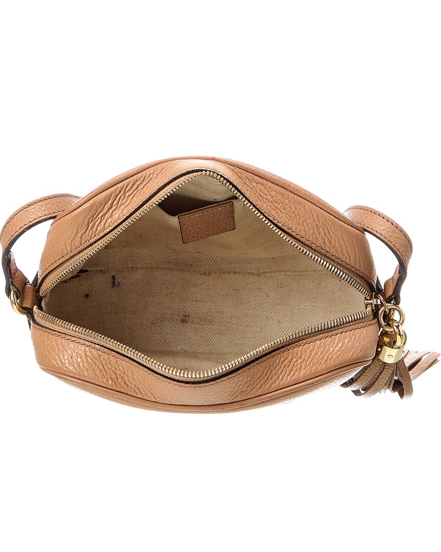 Gucci Camelia Pebbled Calfskin Leather Small Soho Disco Bag (Authentic