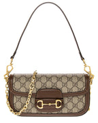 Gucci Horsebit 1955 Gg Supreme Canvas & Leather Shoulder Bag