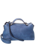 Fendi By The Way Selleria Medium Denim-Effect Leather Shoulder Bag