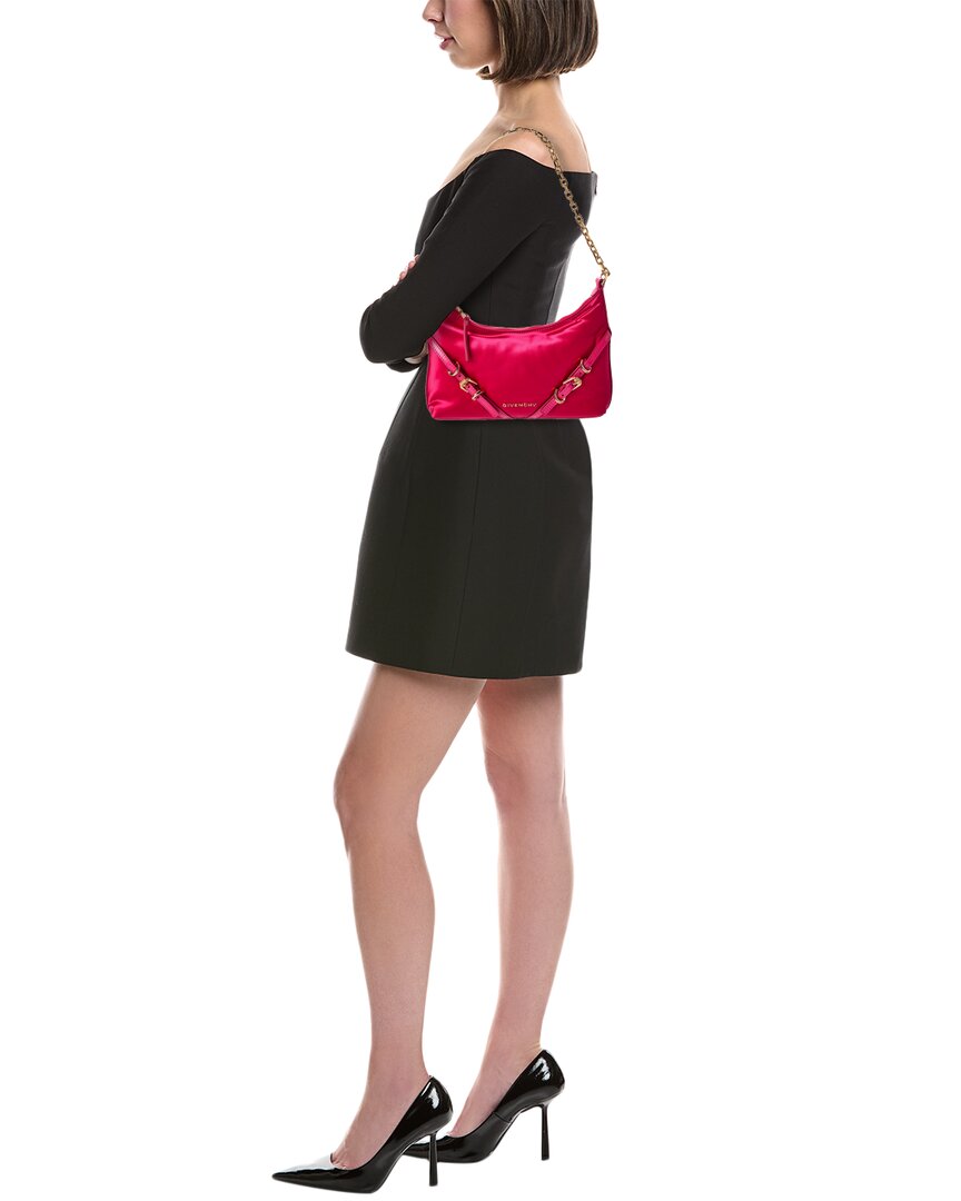 Givenchy Voyou Party Satin & Leather Shoulder Bag