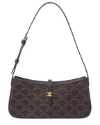 Celine Tina Triomphe Coated Canvas Shoulder Bag