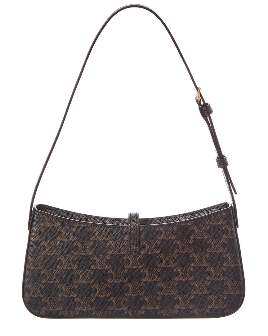 Celine Tina Triomphe Coated Canvas Shoulder Bag