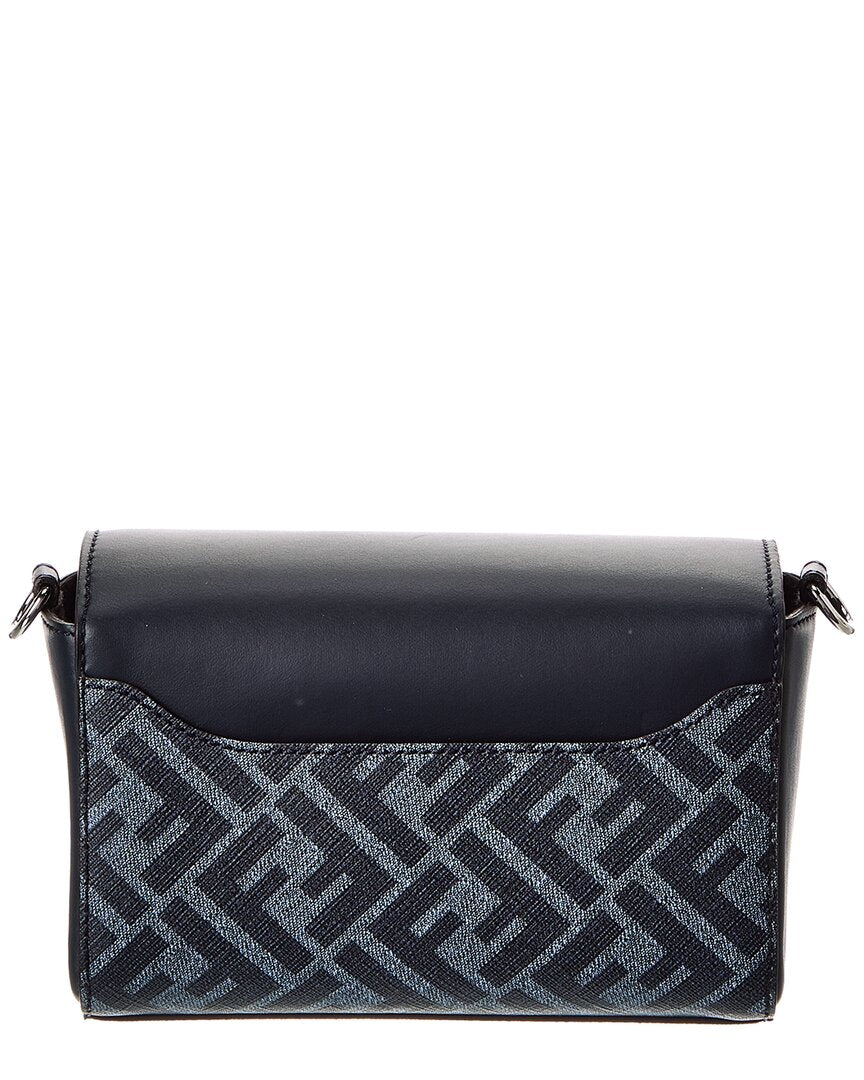 Fendi Squared Ff & Canvas Shoulder Bag