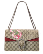 Gucci Beige Multicolor Dry Rose Blooms Gg Supreme Canvas Super Mini Dionysus