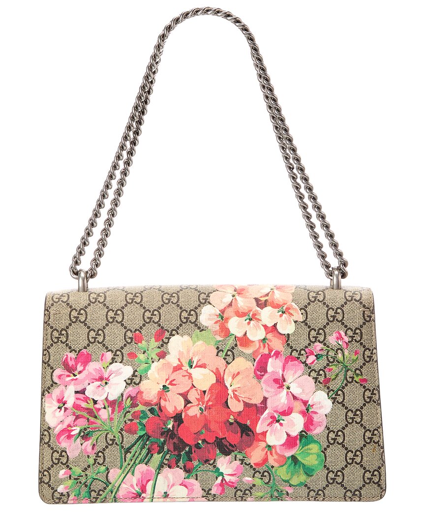 Gucci Beige Multicolor Dry Rose Blooms Gg Supreme Canvas Super Mini Dionysus