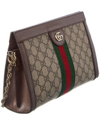 Gucci Ophidia Medium Gg Supreme Canvas & Leather Shoulder Bag