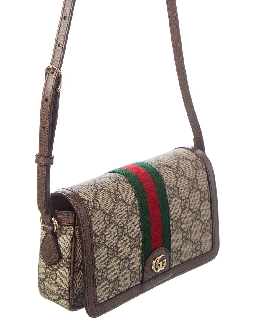 Gucci Ophidia Mini Gg Supreme Canvas & Leather Shoulder Bag