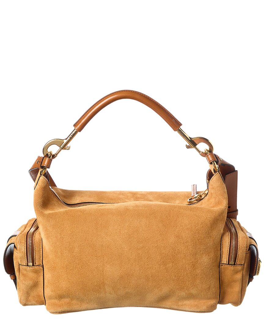 Chloé Medium Double Carry Suede & Leather Shoulder Bag