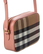 Burberry Check Small Canvas & Leather Shoulder Bag