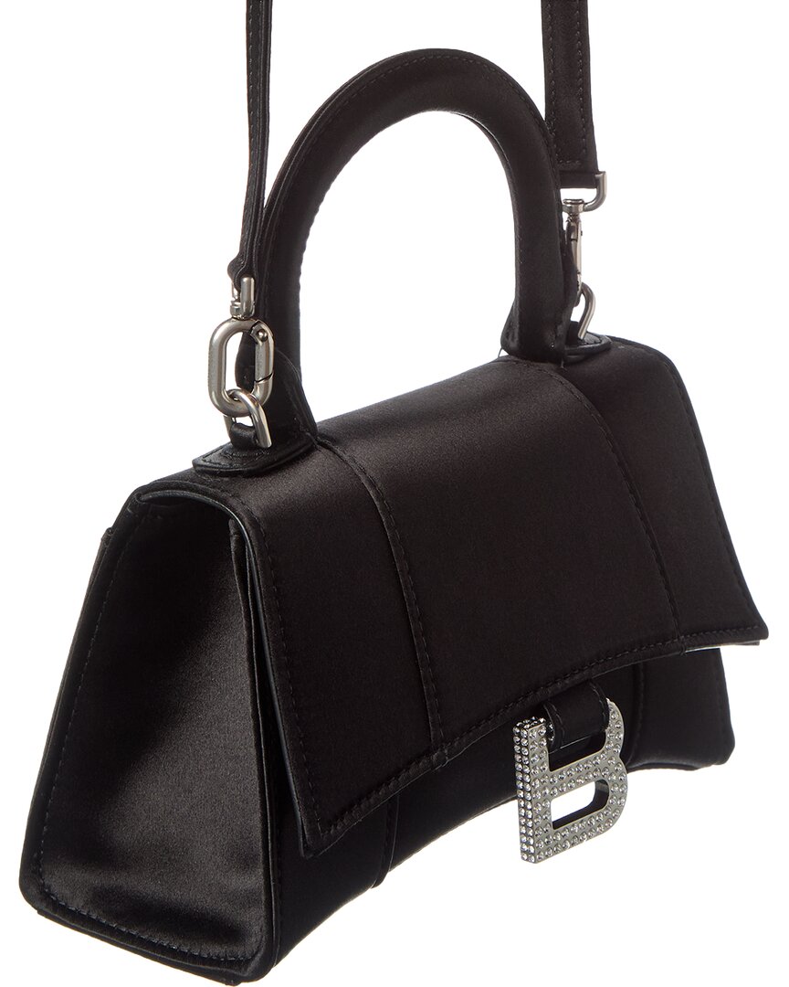 Balenciaga Hourglass Satin Shoulder Bag