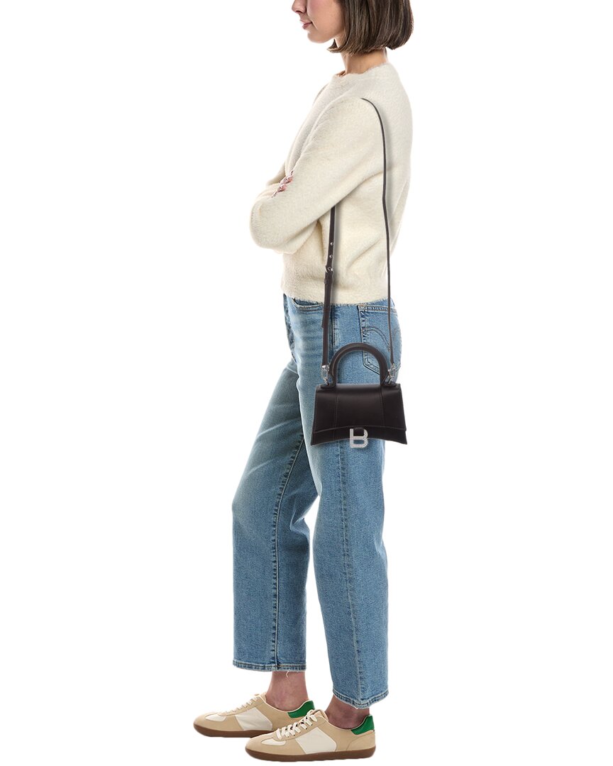Balenciaga Hourglass Satin Shoulder Bag