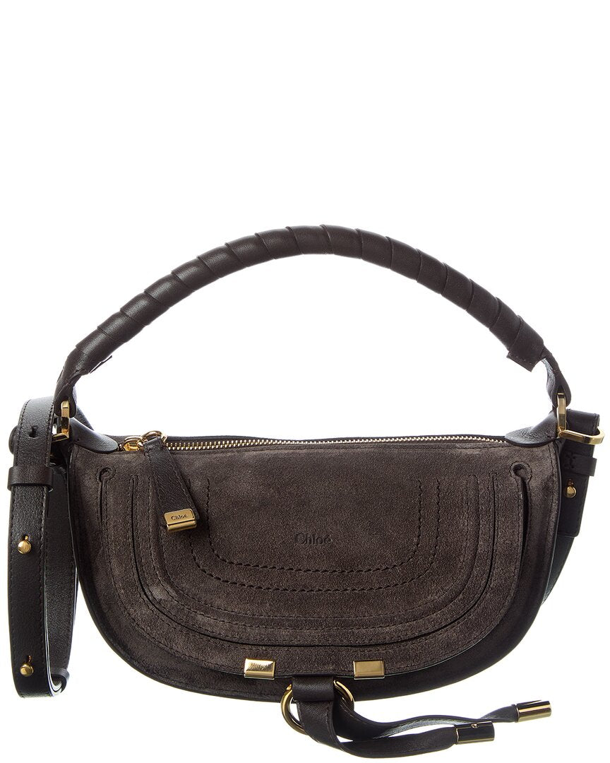 Chloé Marcie Mini Suede & Leather Shoulder Bag