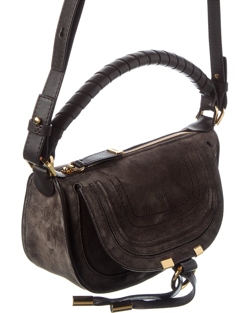 Chloé Marcie Mini Suede & Leather Shoulder Bag